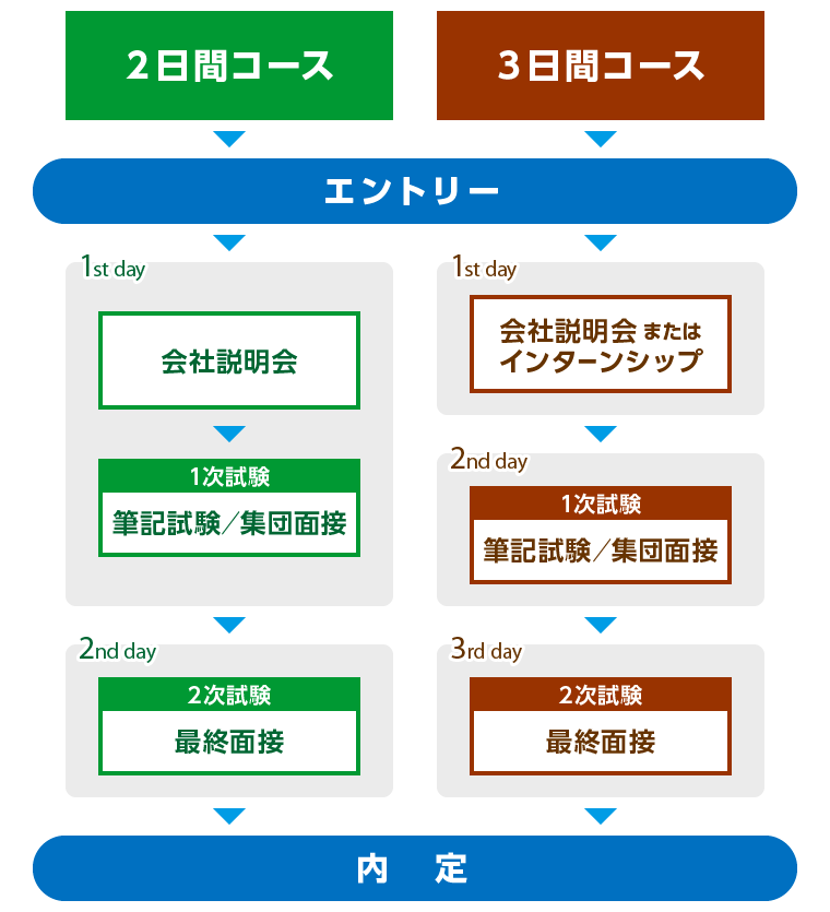 新卒採用の流れ（大卒の方）